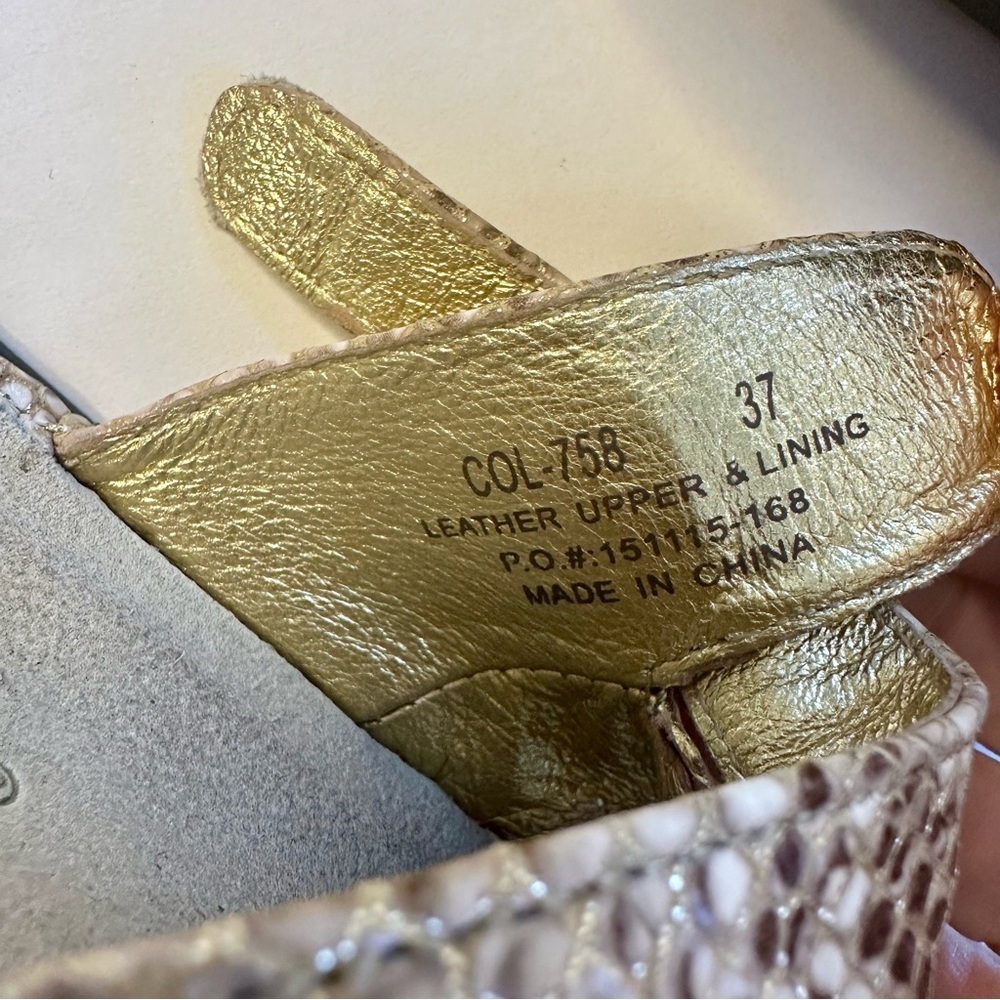 Alegria Colette Posh Gold Sandal Size 7-7.5 EU 37 - Picture 5 of 12